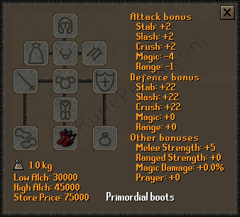 contact Miniature terrorism Primordial boots OSRS: Item stats, price & other information - RP